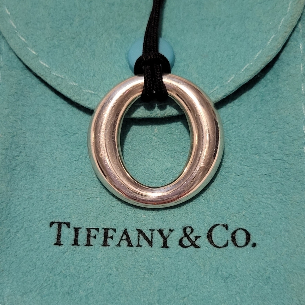 AUTHENTIC Tiffany & Co. Sevillana Silver "O" Pendant Necklace